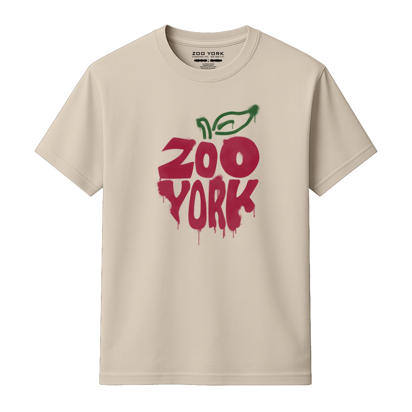 ZOO YORK APPLE SPRAY T-SHIRT NATURAL
