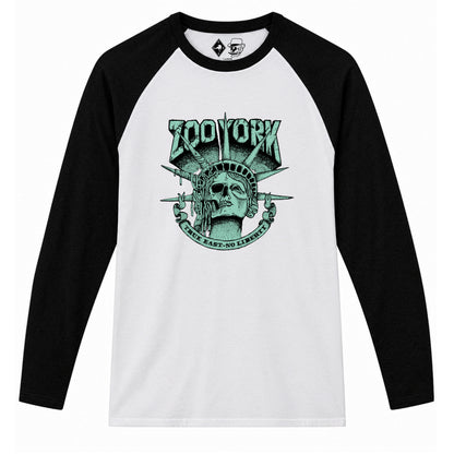 Zoo York True East Baseball Tee White/Black - front