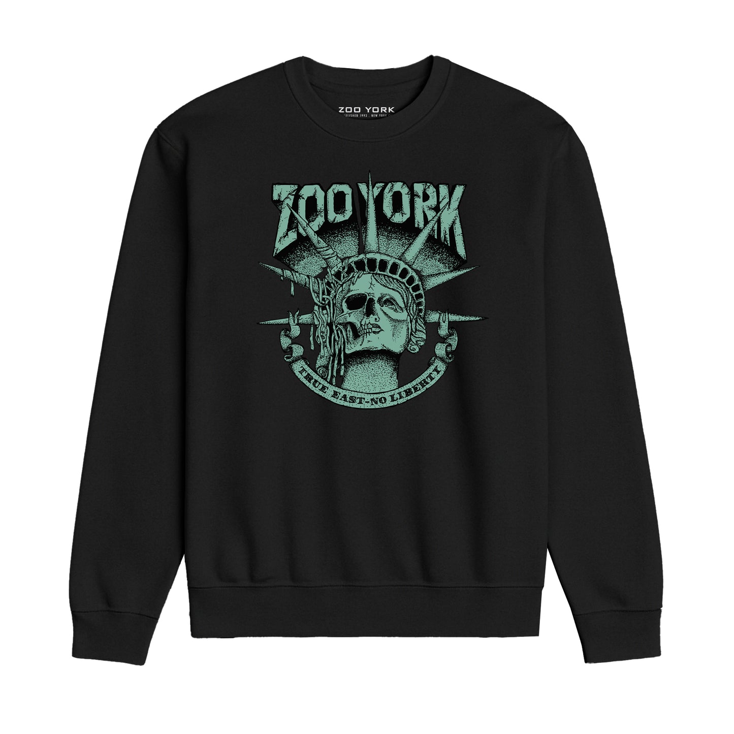 ZOO YORK TRUE EAST CREW SWEAT BLACK