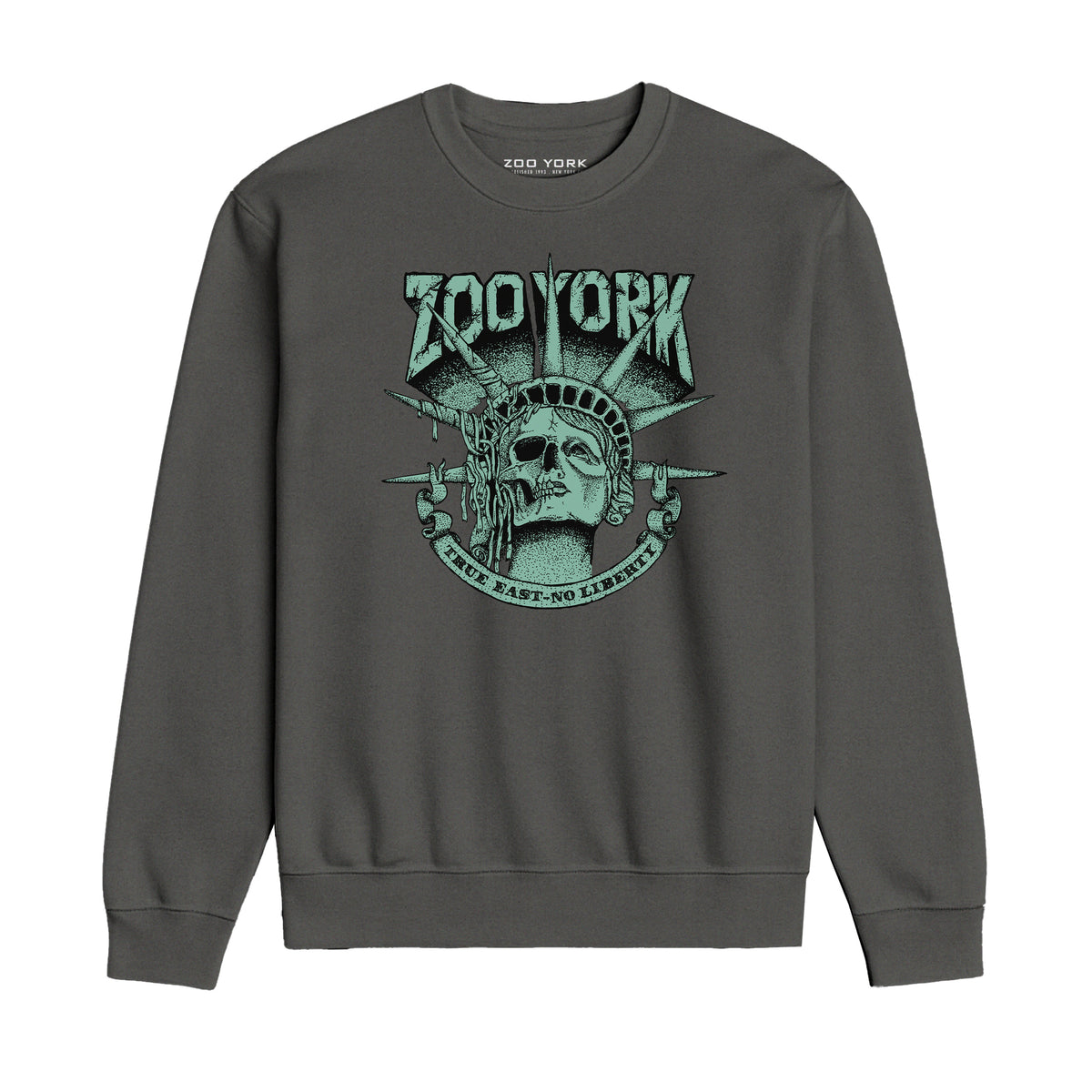 Zoo York True East Crew Sweat Charcoal - front