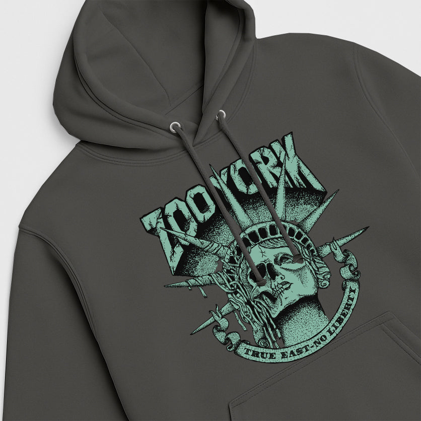 Zoo York True East Hoodie Charcoal - detail