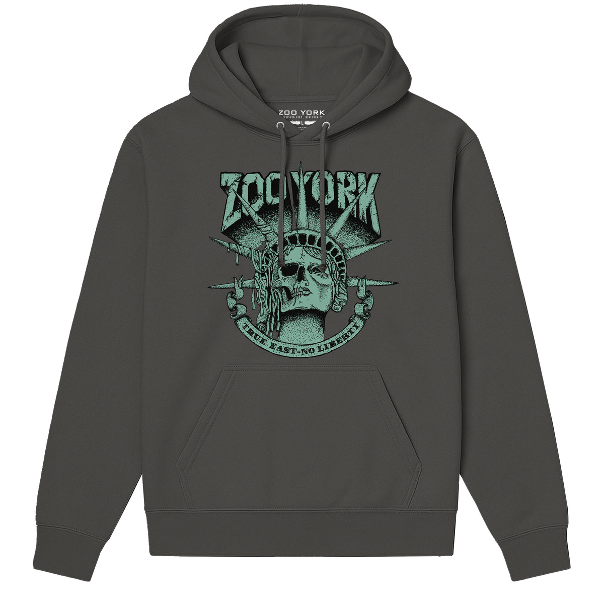 Zoo York True East Hoodie Charcoal - front