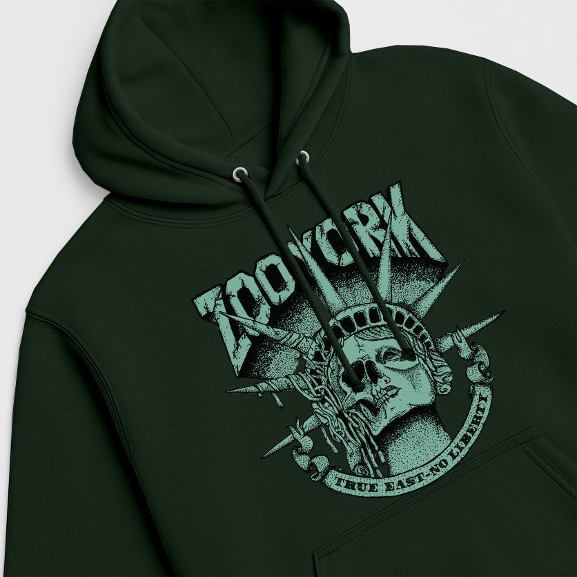 Zoo York True East Hoodie Forest Green - detail