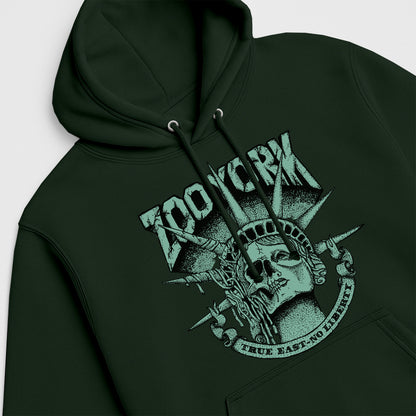 Zoo York True East Hoodie Forest Green - detail
