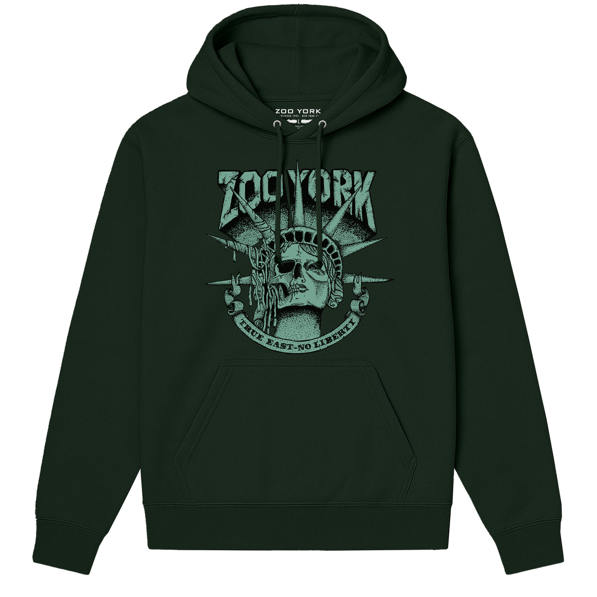 Zoo York True East Hoodie Forest Green - front