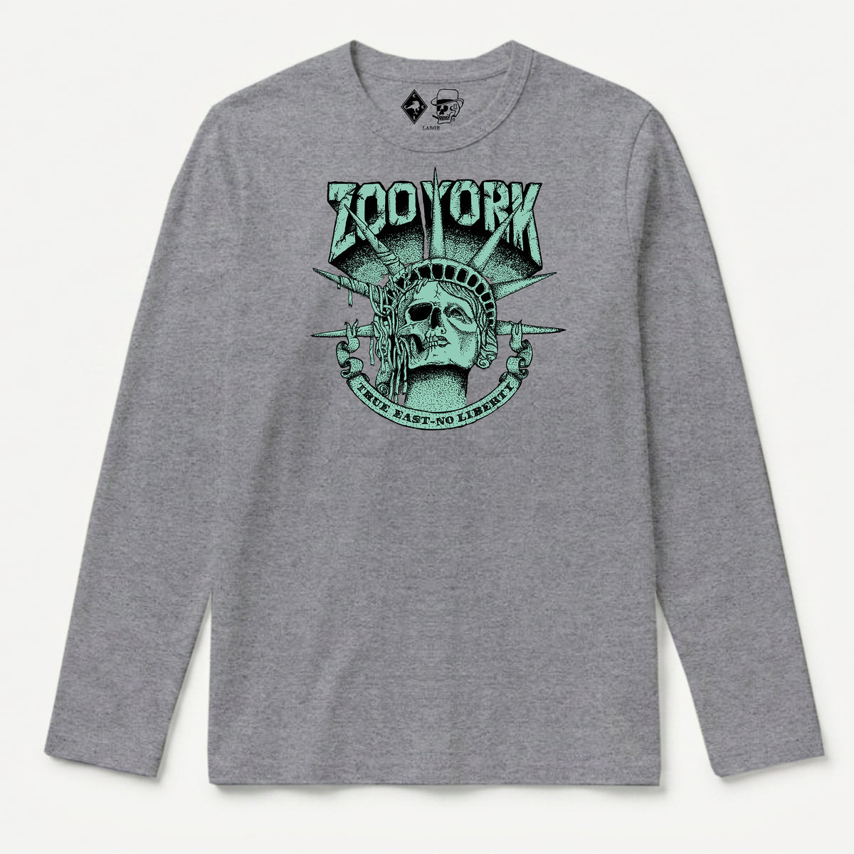 Zoo York True East Long Sleeve T-Shirt Heather Grey - front