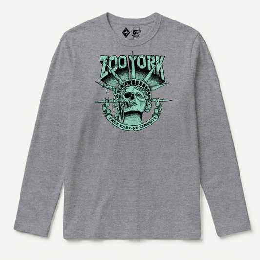 Zoo York True East Long Sleeve T-Shirt Heather Grey - front