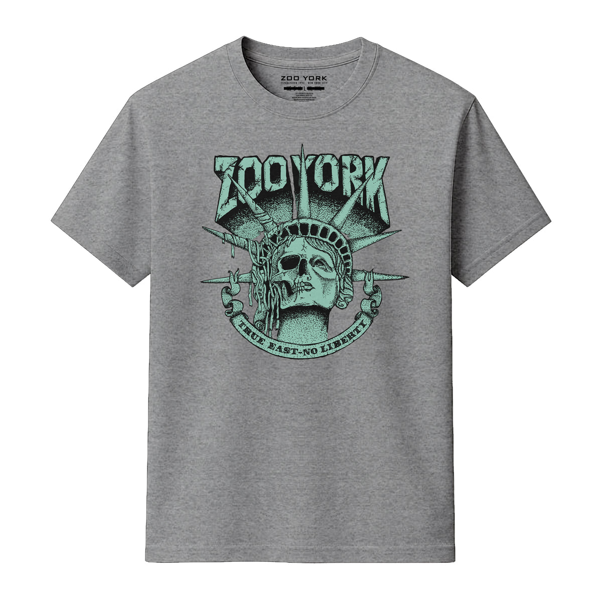 Zoo York True East T-Shirt Heather Grey - front