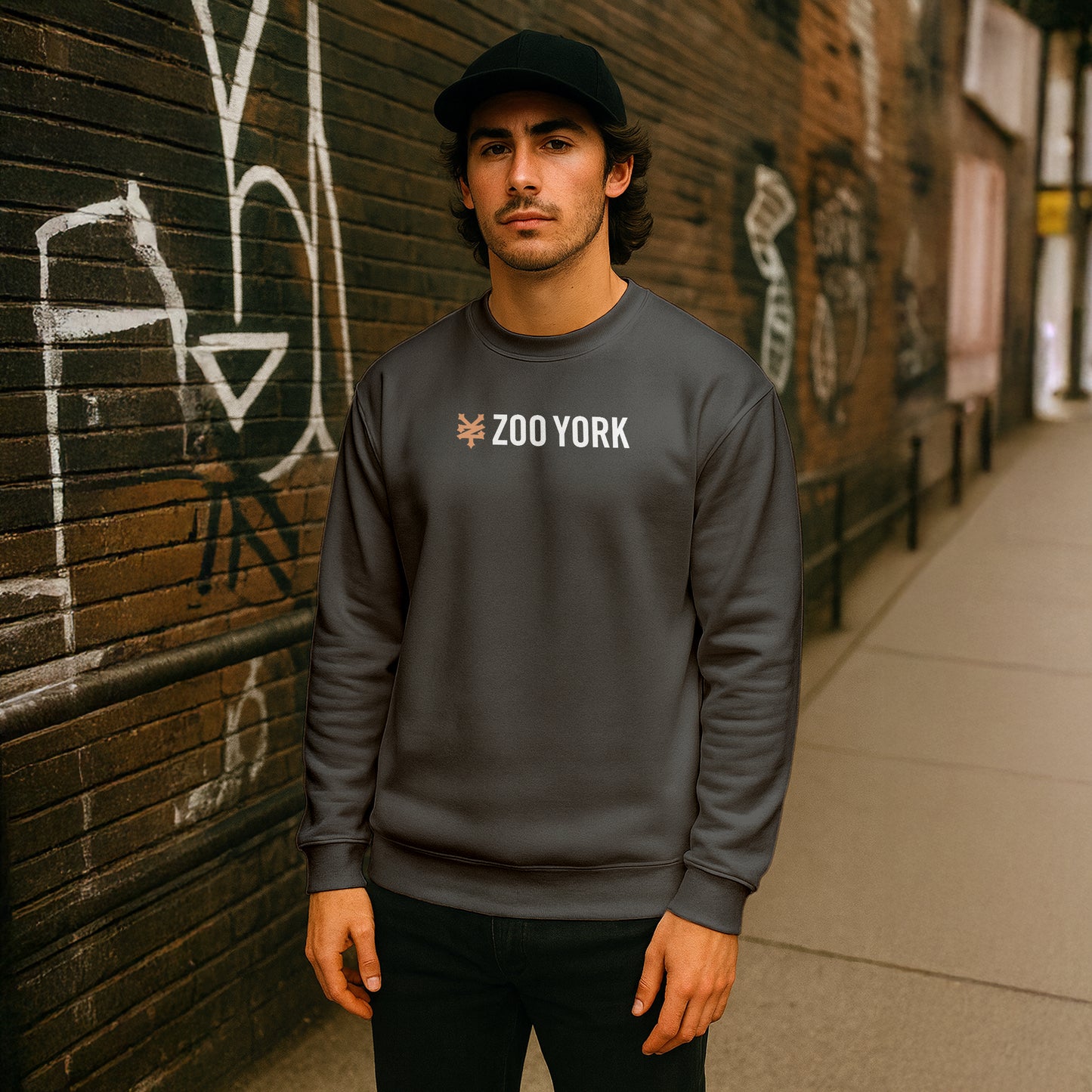 ZOO YORK CORE CREW SWEAT CHARCOAL
