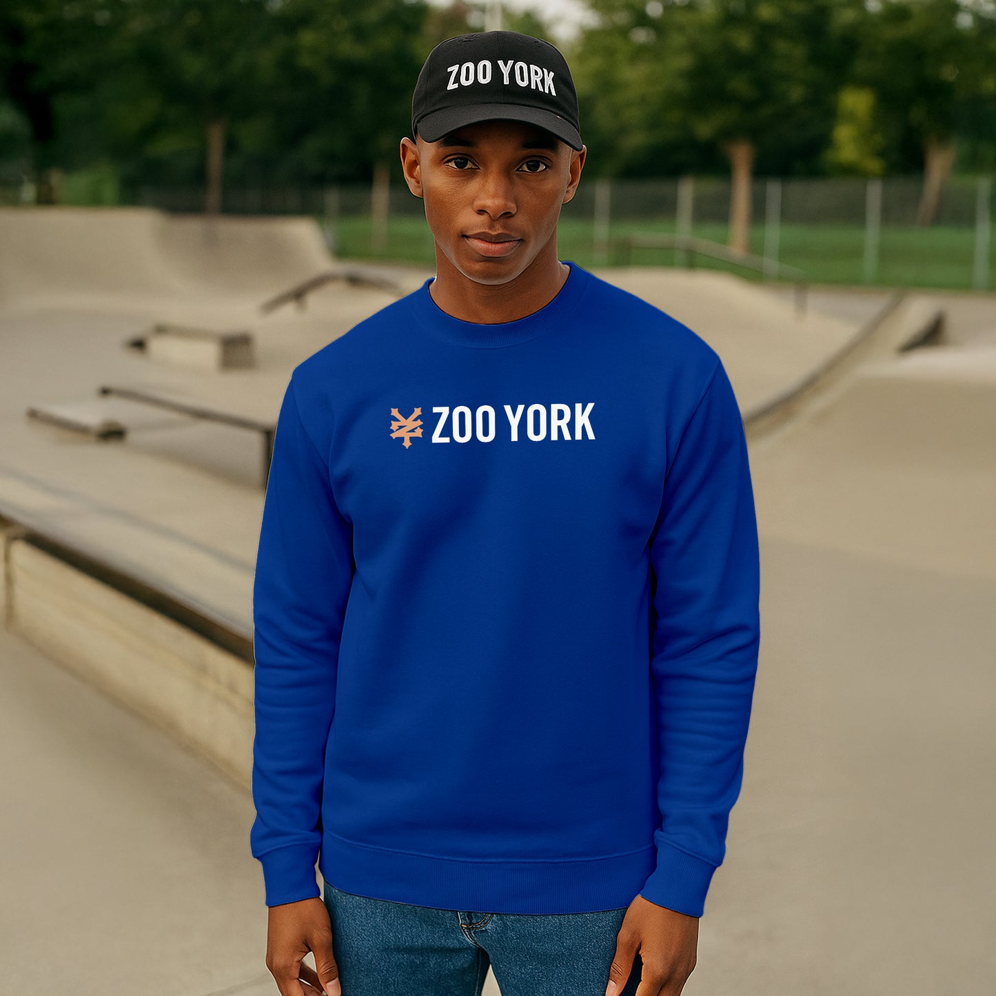 ZOO YORK CORE CREW SWEAT LITE ROYAL BLUE