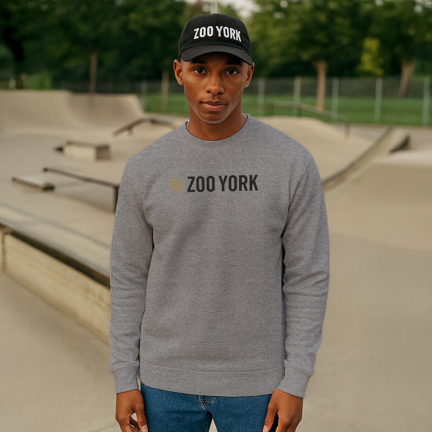 ZOO YORK CORE CREW SWEAT HEATHER GREY