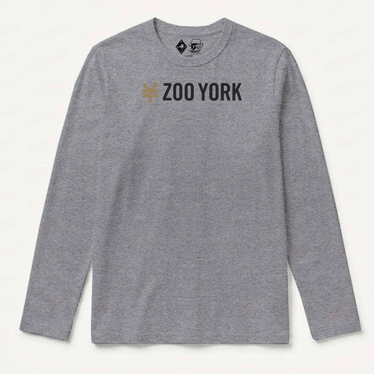 Zoo York Core Long Sleeve T-Shirt Heather Grey - front