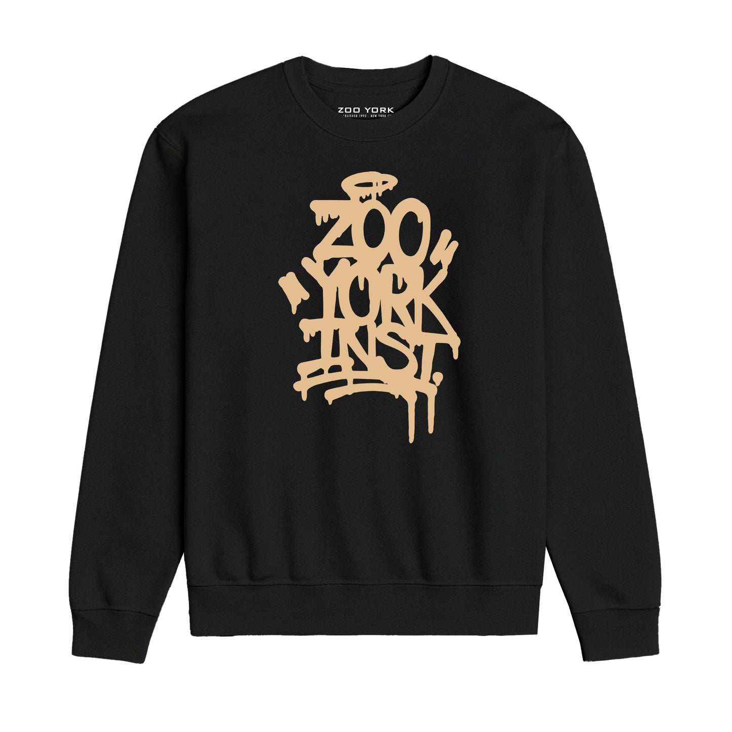 ZOO YORK DRIPPY CREW SWEAT BLACK