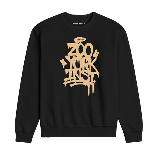 ZOO YORK DRIPPY CREW SWEAT BLACK