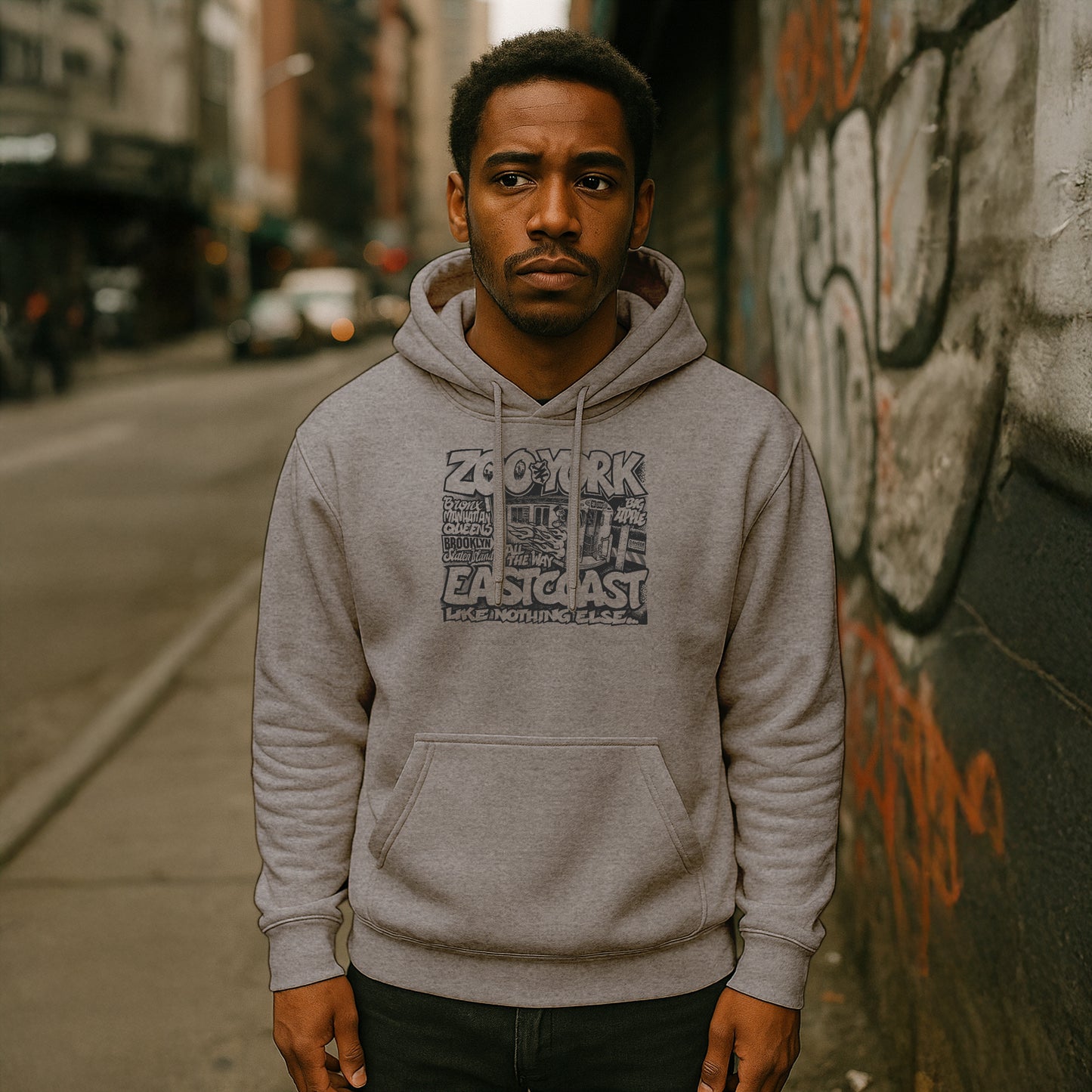 ZOO YORK CITY RIDES HOODIE HEATHER GREY