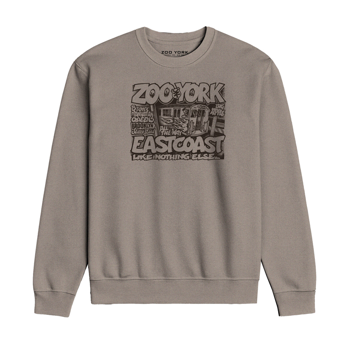 Zoo York City Rides Crew Sweat Stone