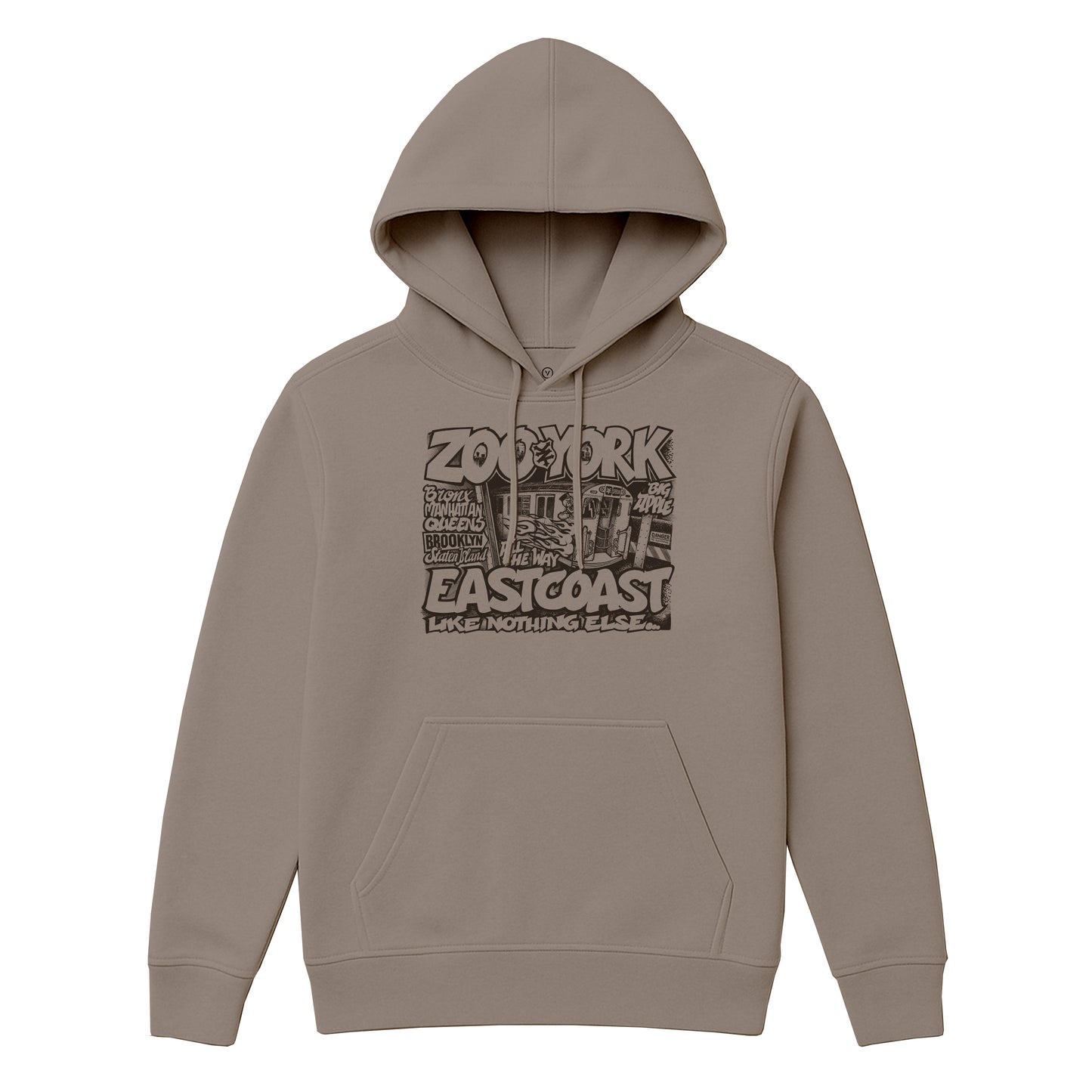 ZOO YORK CITY RIDES HOODIE STONE