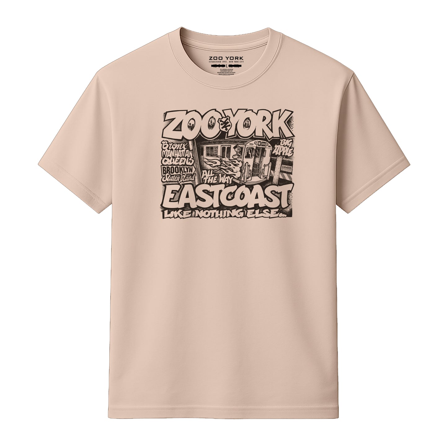 ZOO YORK CITY RIDES T-SHIRT NATURAL