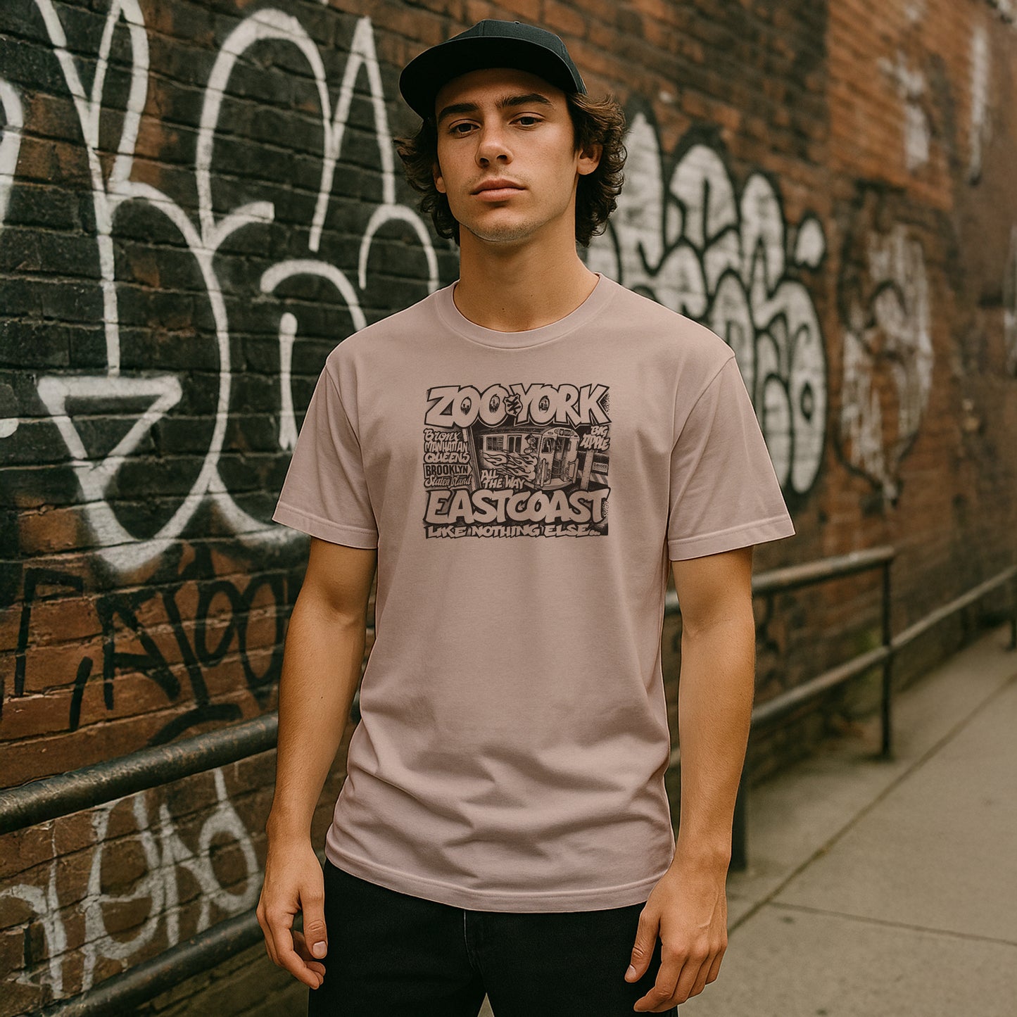 ZOO YORK CITY RIDES T-SHIRT NATURAL