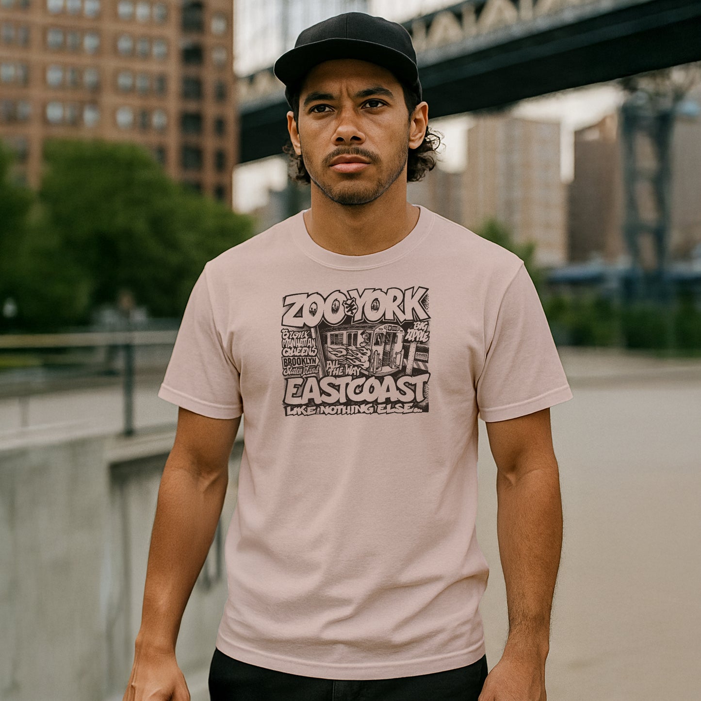 ZOO YORK CITY RIDES T-SHIRT NATURAL
