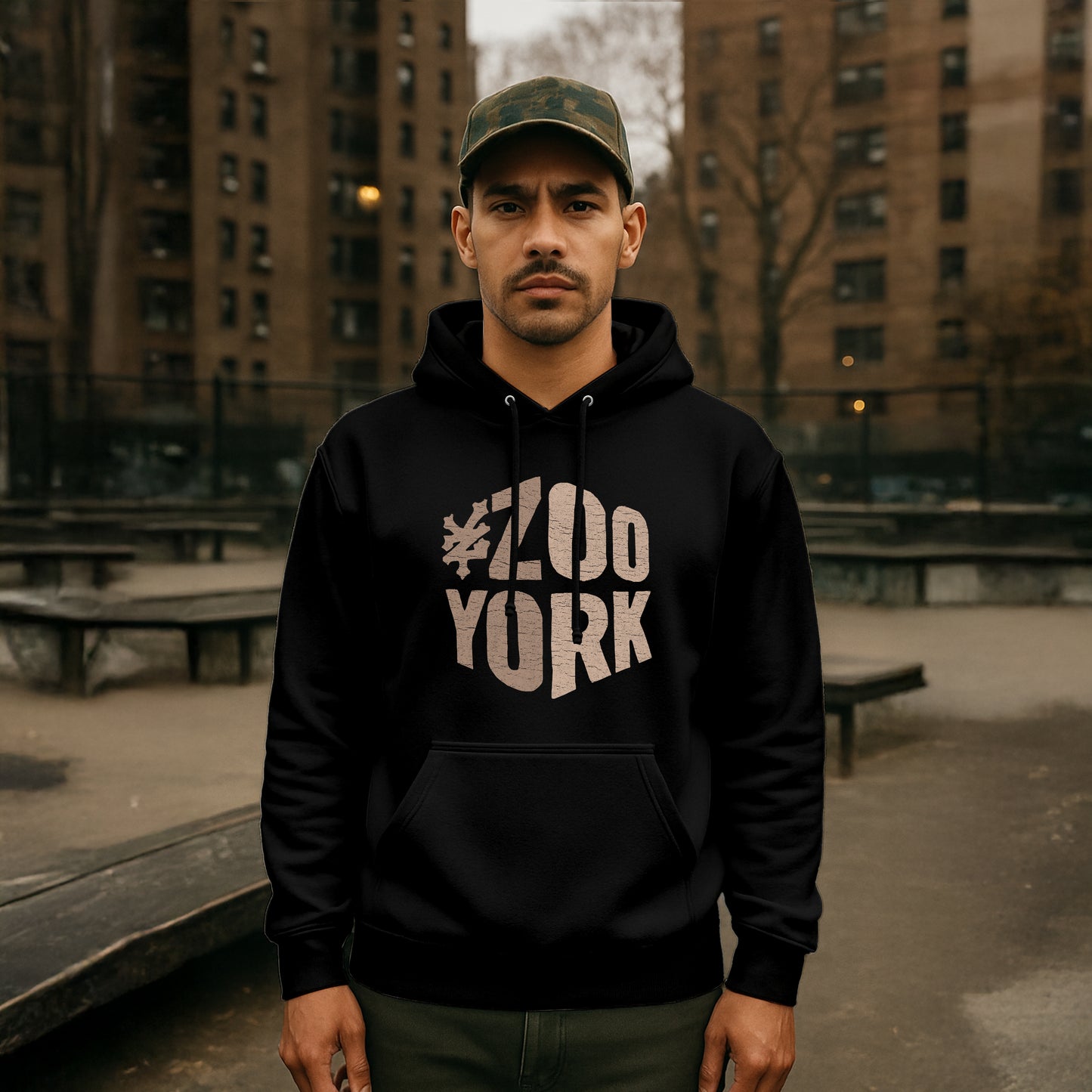 ZOO YORK ZY BLOCK HOODIE BLACK