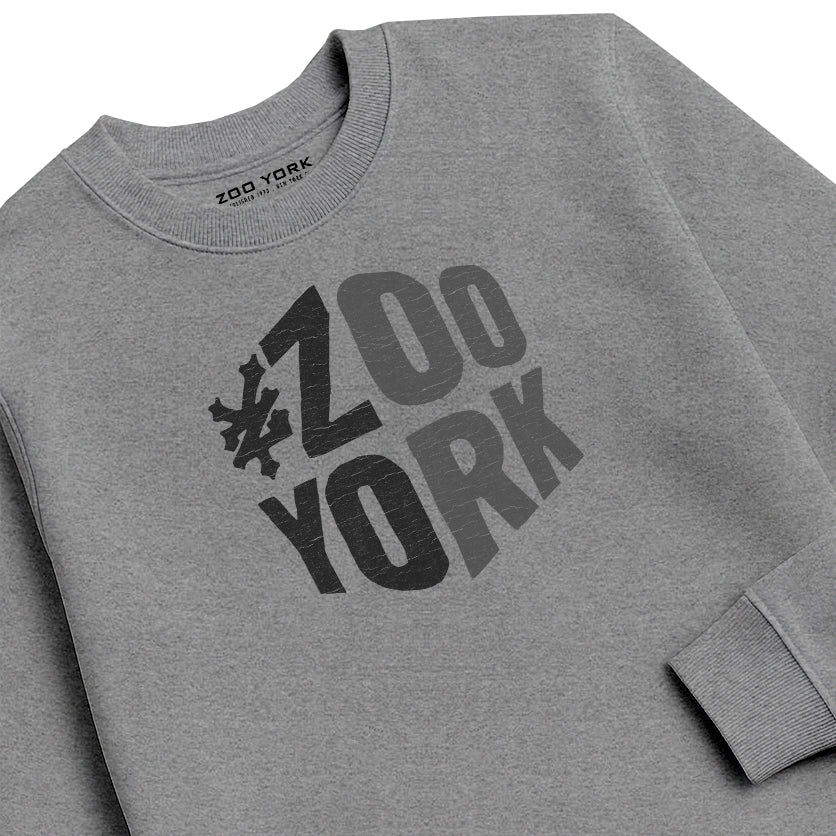 ZOO YORK ZY BLOCK CREW SWEAT HEATHER GREY