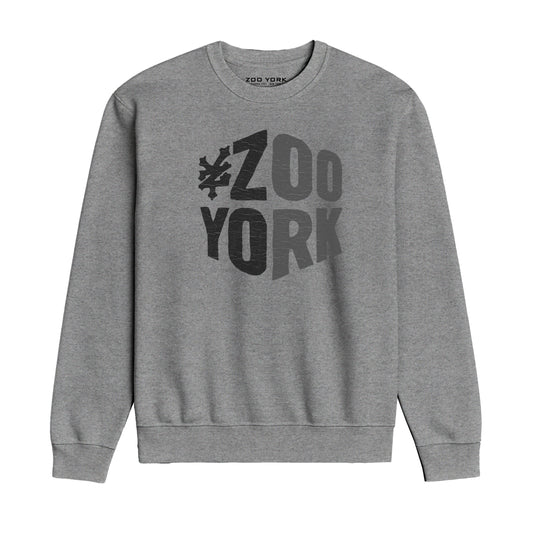 ZOO YORK ZY BLOCK CREW SWEAT HEATHER GREY