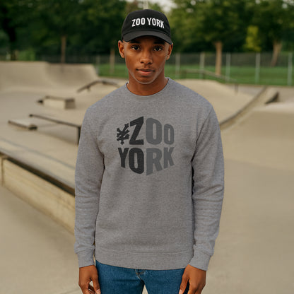 ZOO YORK ZY BLOCK CREW SWEAT HEATHER GREY