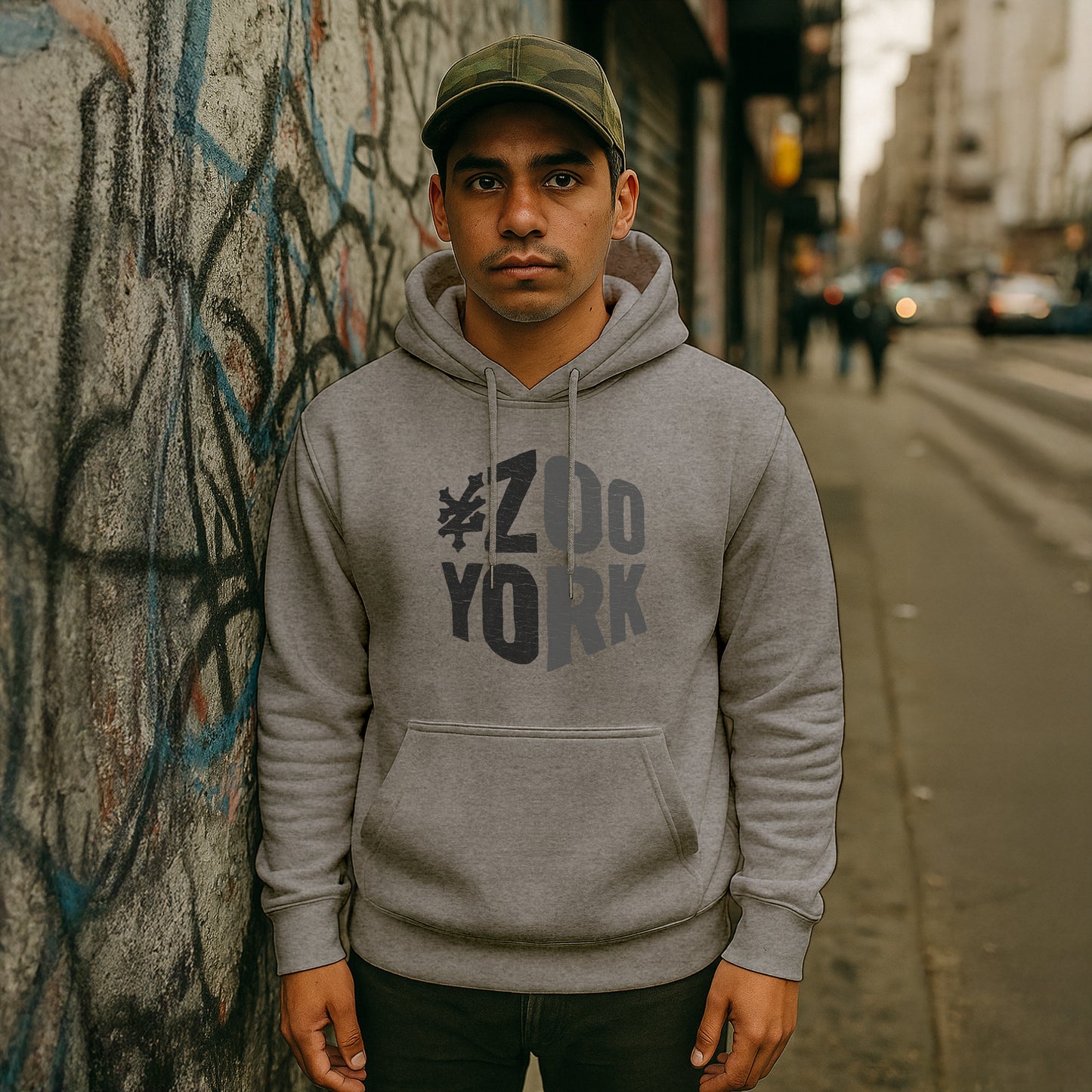 ZOO YORK ZY BLOCK HOODIE HEATHER GREY