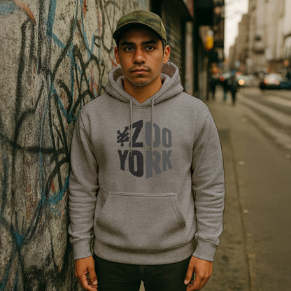 ZOO YORK ZY BLOCK HOODIE HEATHER GREY