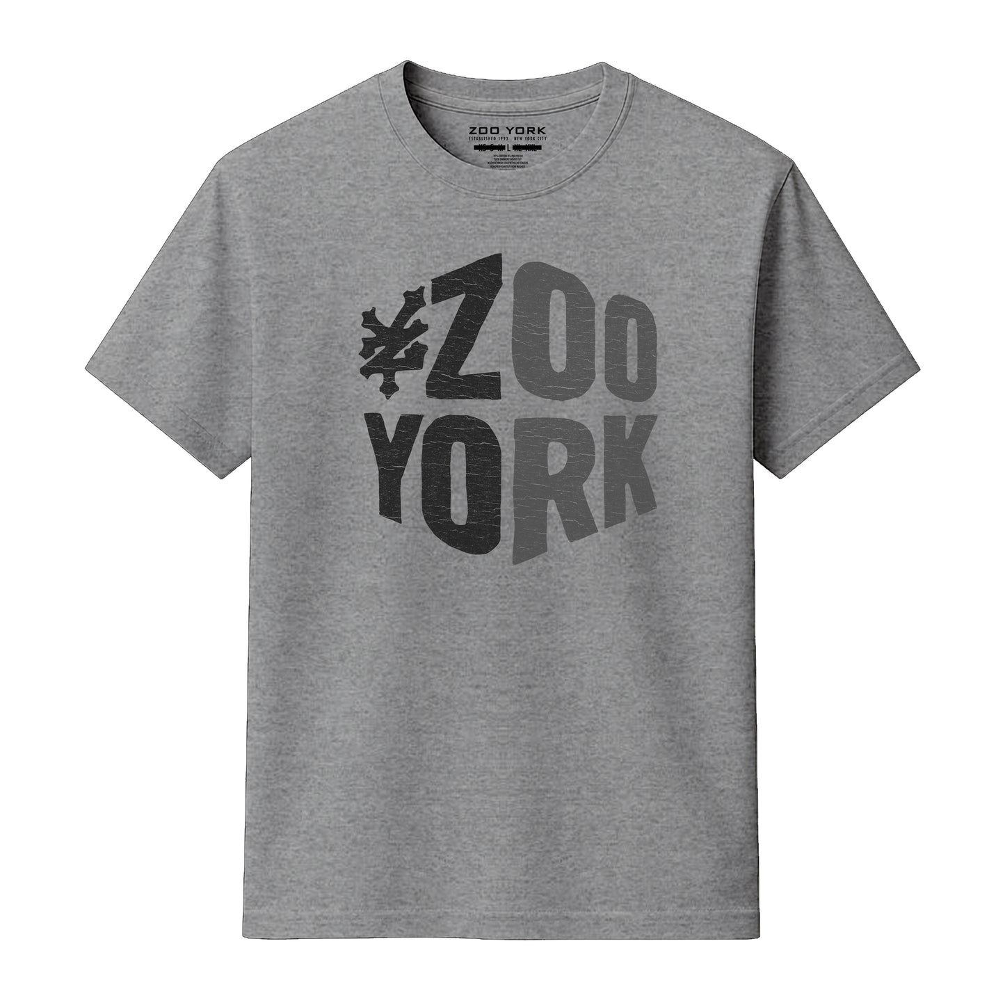 ZOO YORK ZY BLOCK T-SHIRT HEATHER GREY