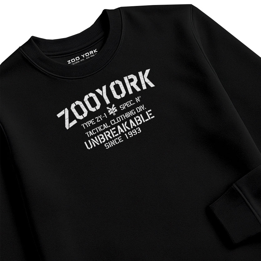 ZOO YORK UNBREAKABLE CREW SWEAT BLACK