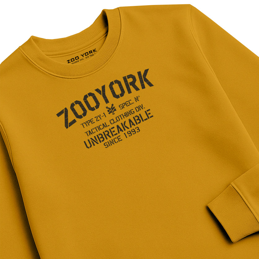 ZOO YORK UNBREAKABLE CREW SWEAT LITE MUSTARD