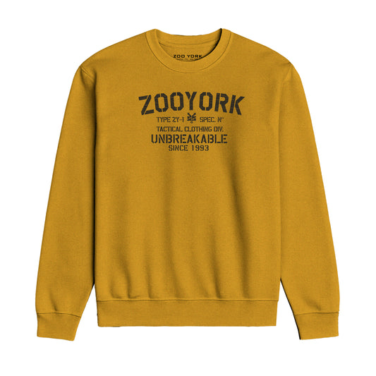 ZOO YORK UNBREAKABLE CREW SWEAT LITE MUSTARD