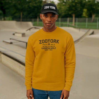 ZOO YORK UNBREAKABLE CREW SWEAT LITE MUSTARD