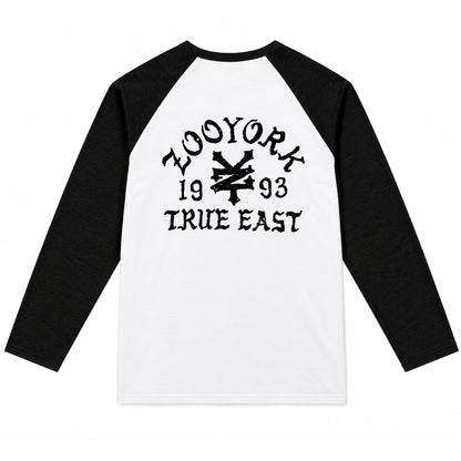 Zoo York True East Sketch Baseball Tee White/Black - back