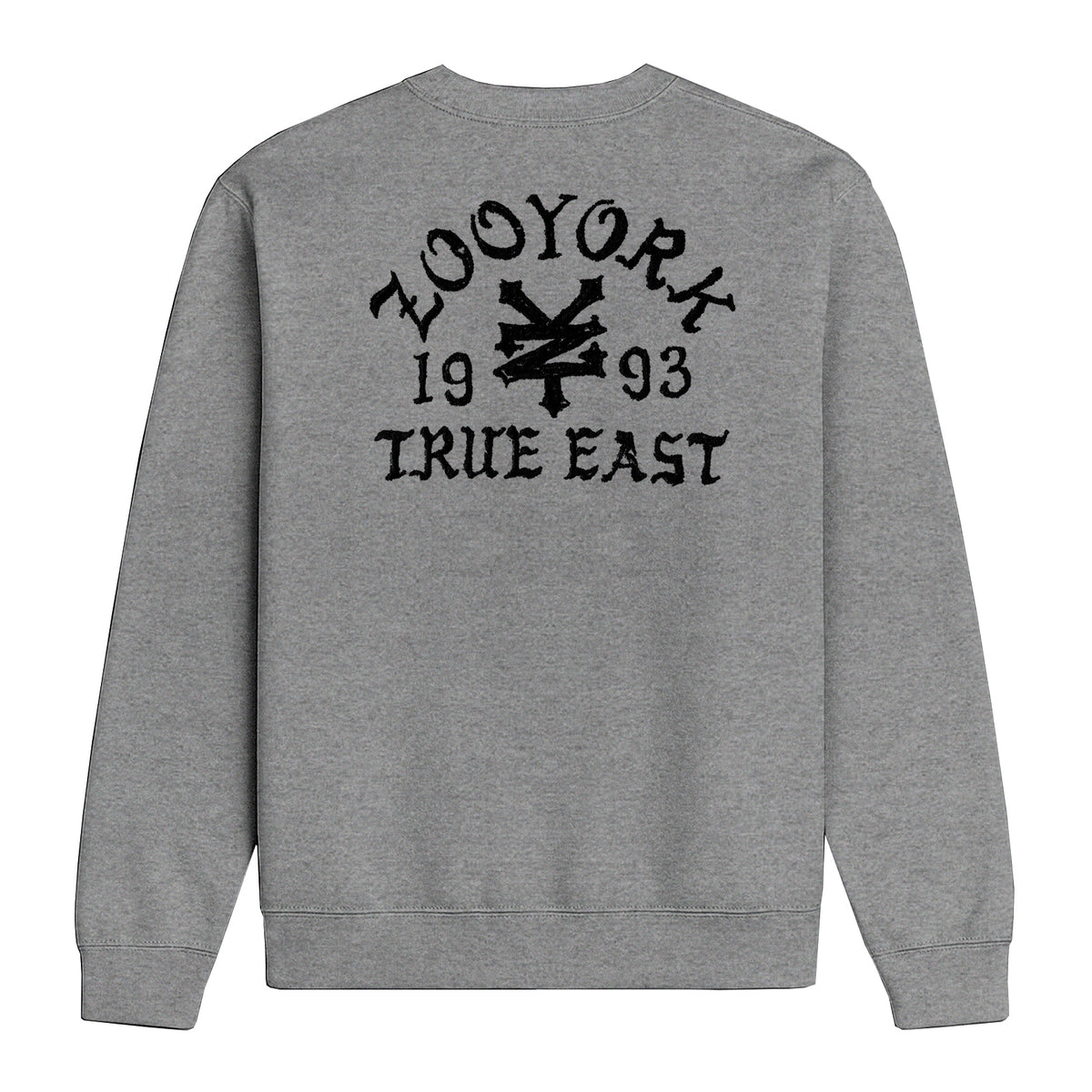 Zoo York True East Sketch Crew Sweat Heather Grey - back