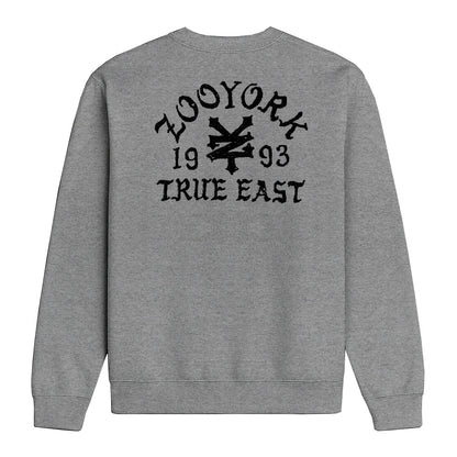 Zoo York True East Sketch Crew Sweat Heather Grey - back