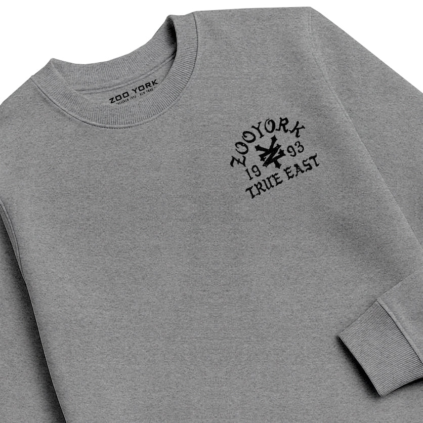 Zoo York True East Sketch Crew Sweat Heather Grey - detail