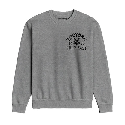 Zoo York True East Sketch Crew Sweat Heather Grey - front