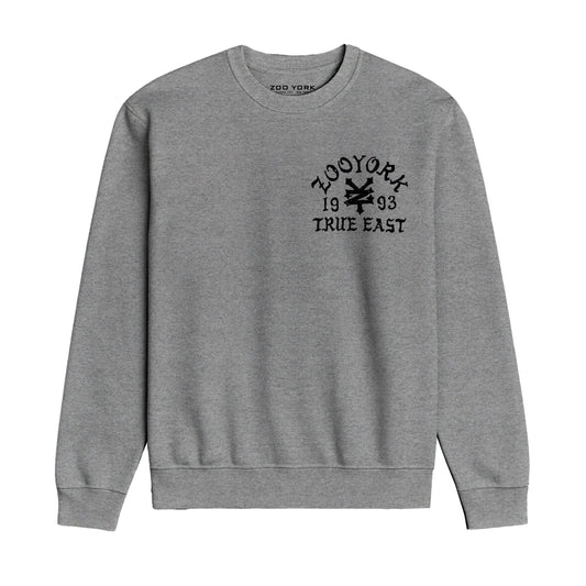 Zoo York True East Sketch Crew Sweat Heather Grey - front