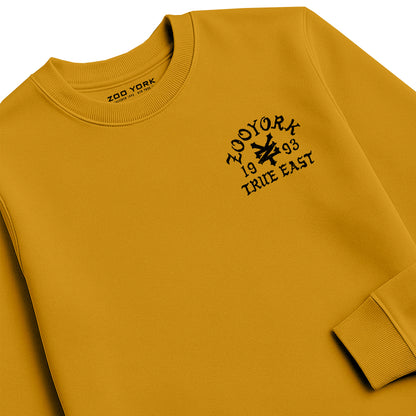 ZOO YORK TRUE EAST SKETCH CREW SWEAT LITE MUSTARD