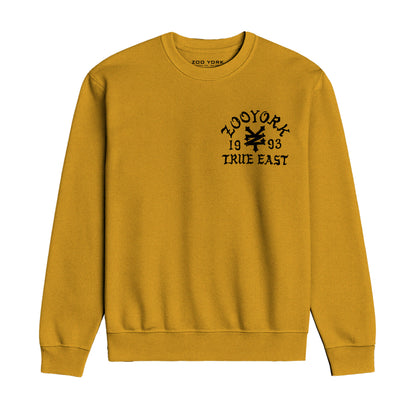 ZOO YORK TRUE EAST SKETCH CREW SWEAT LITE MUSTARD