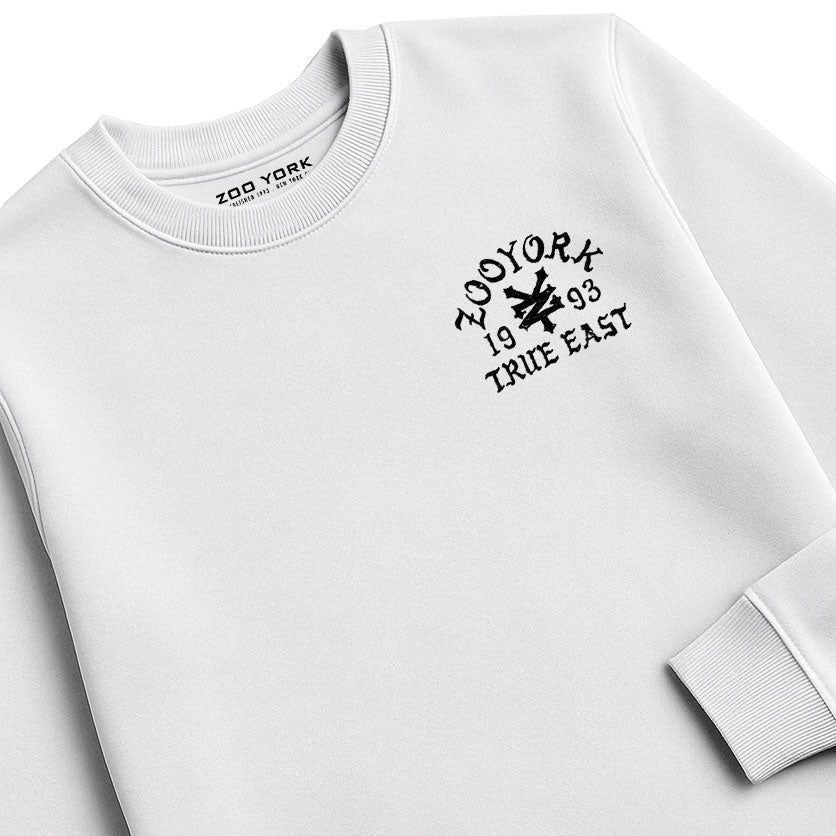 ZOO YORK TRUE EAST SKETCH CREW SWEAT LITE WHITE