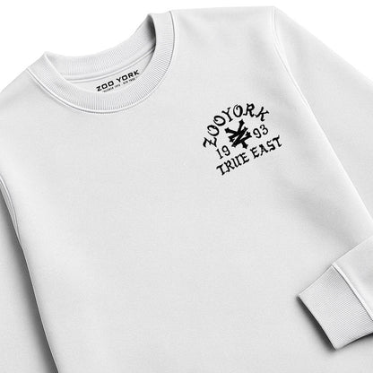 ZOO YORK TRUE EAST SKETCH CREW SWEAT LITE WHITE