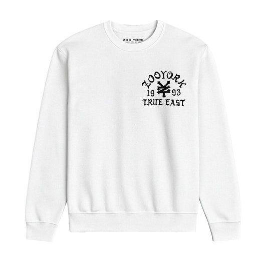 ZOO YORK TRUE EAST SKETCH CREW SWEAT LITE WHITE