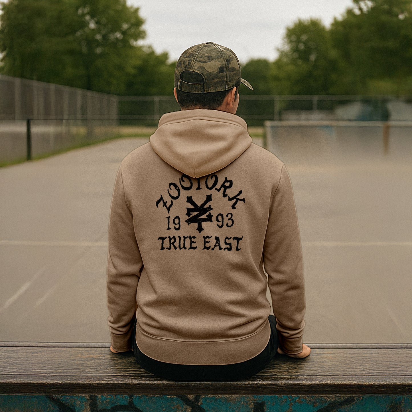 ZOO YORK TRUE EAST SKETCH HOODIE LITE NUDE
