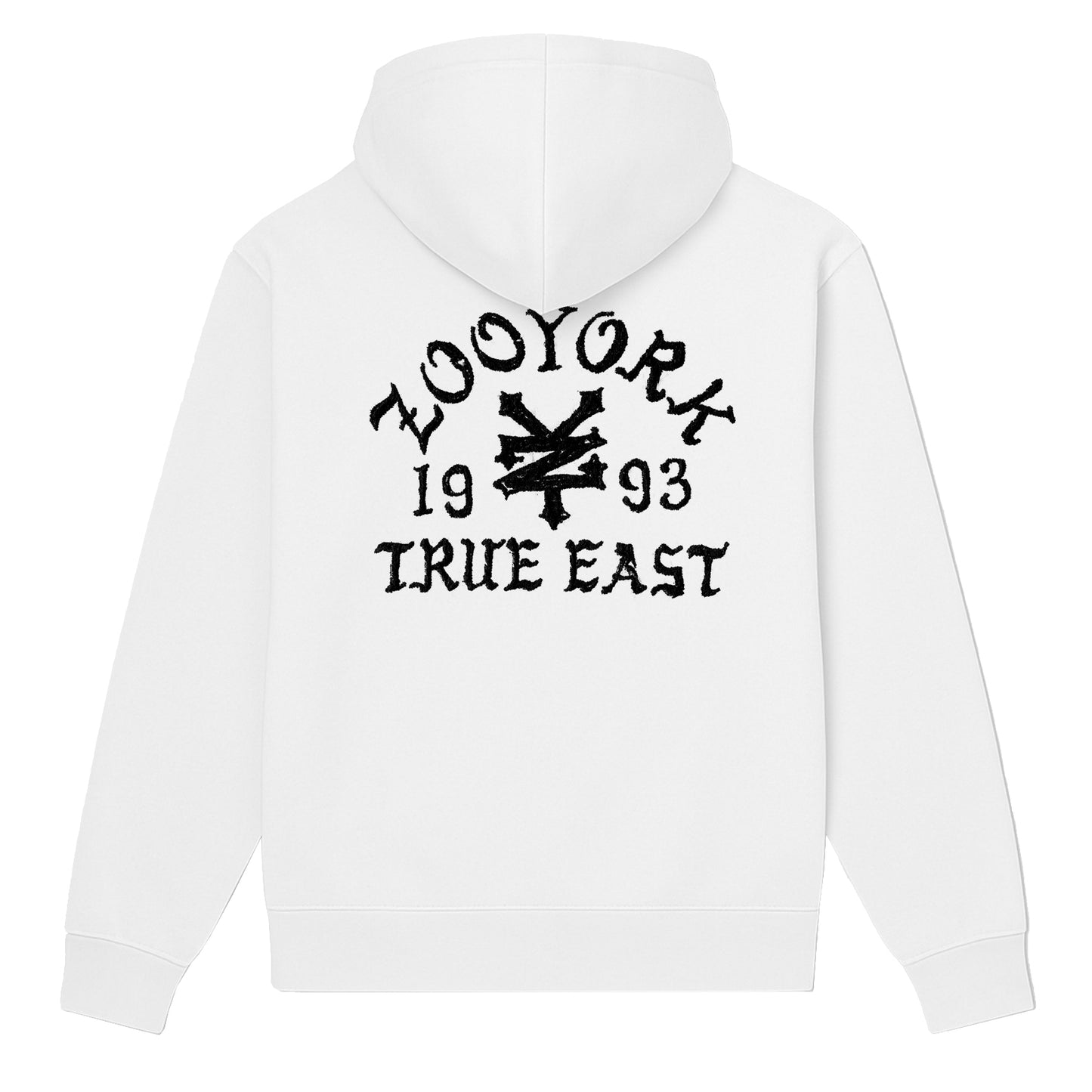 ZOO YORK TRUE EAST SKETCH HOODIE LITE WHITE