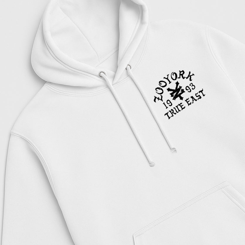 ZOO YORK TRUE EAST SKETCH HOODIE LITE WHITE