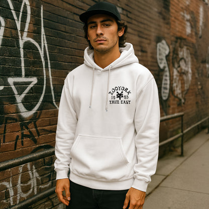 ZOO YORK TRUE EAST SKETCH HOODIE LITE WHITE